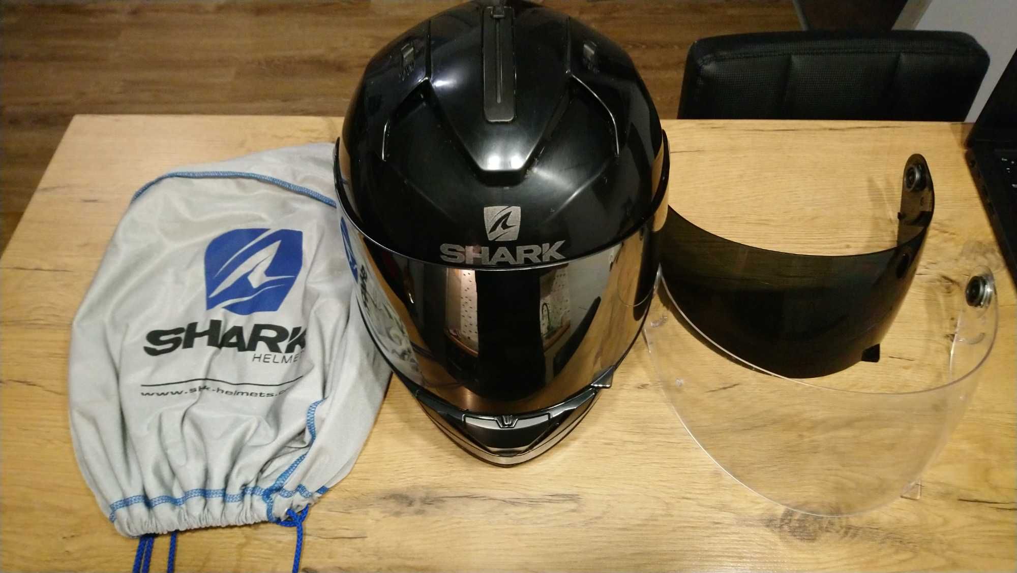 Kask motocyklowy shark ridil rozm M + 2 wizjery zestaw bdb stan