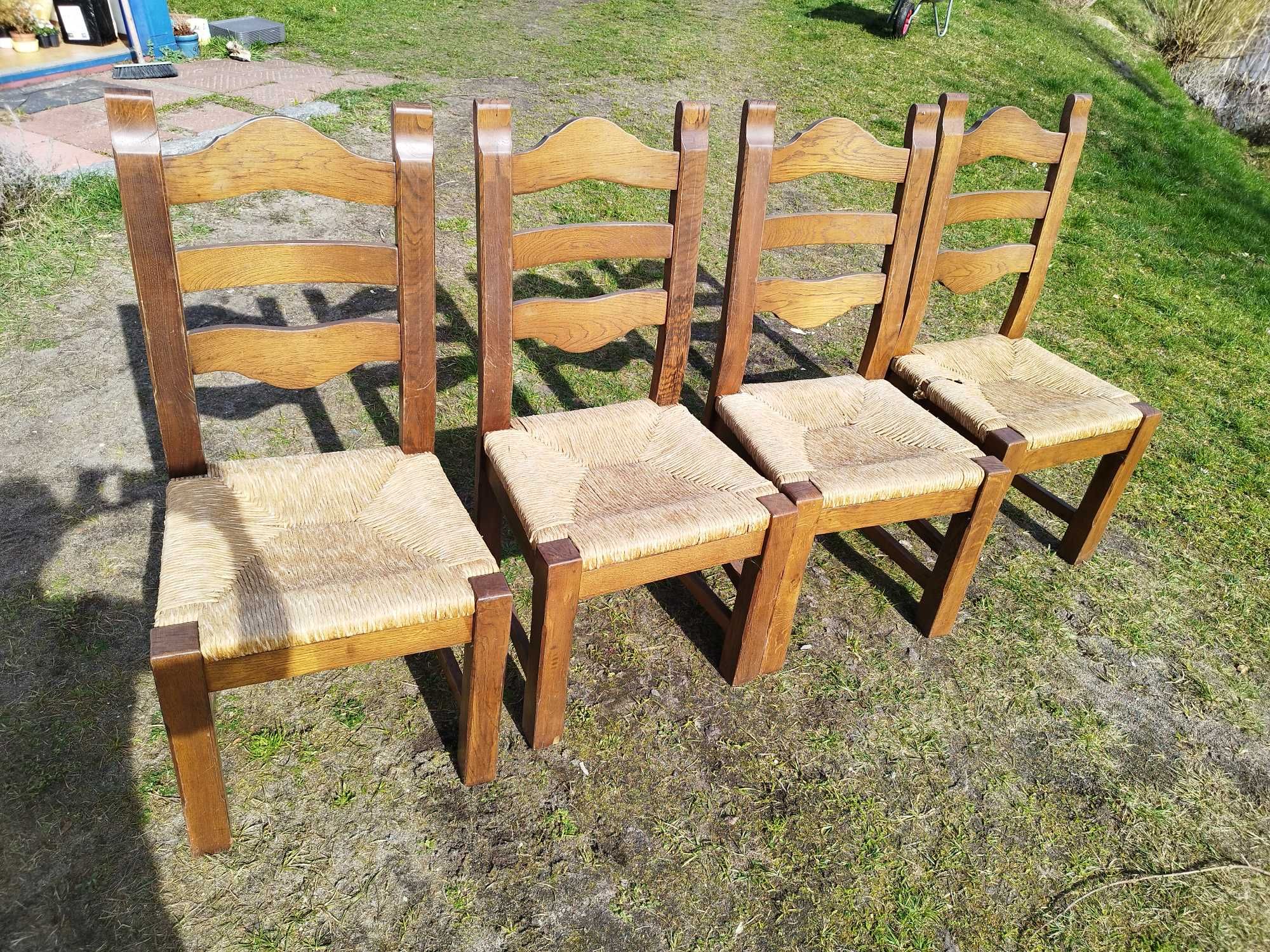 Dębowe krzesła 4 sztuki