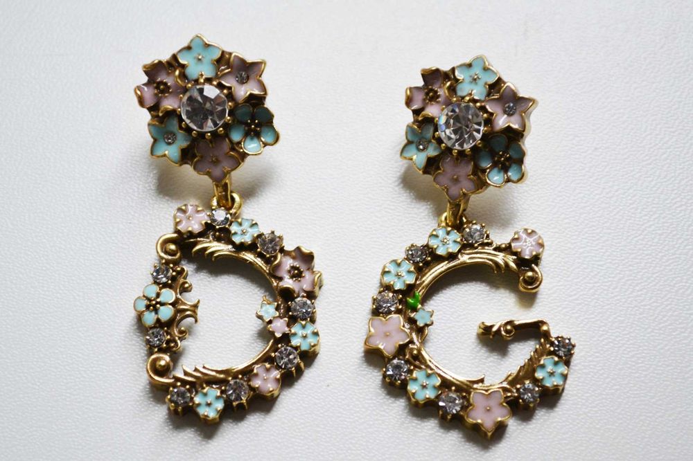 Роскошные серьги цветы DG Dolce & Gabbana