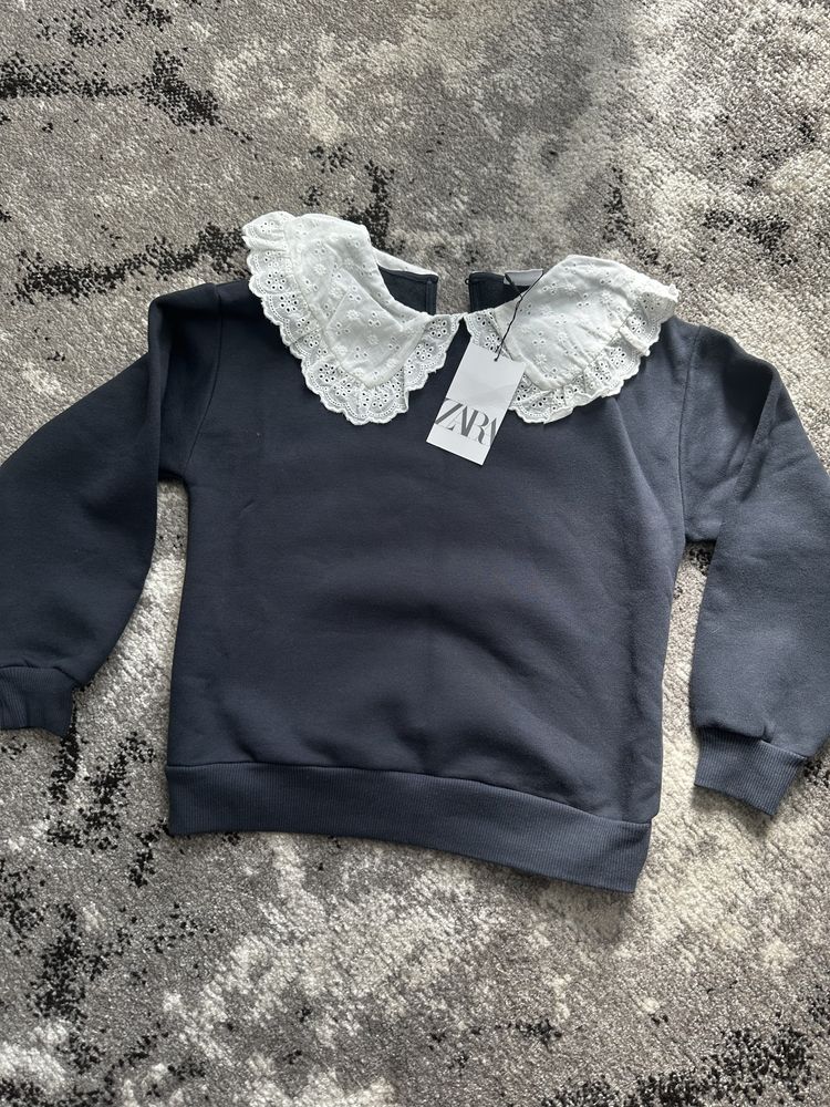 Кофта zara в школу з воротом реглан 9-8 р 134 см 140см