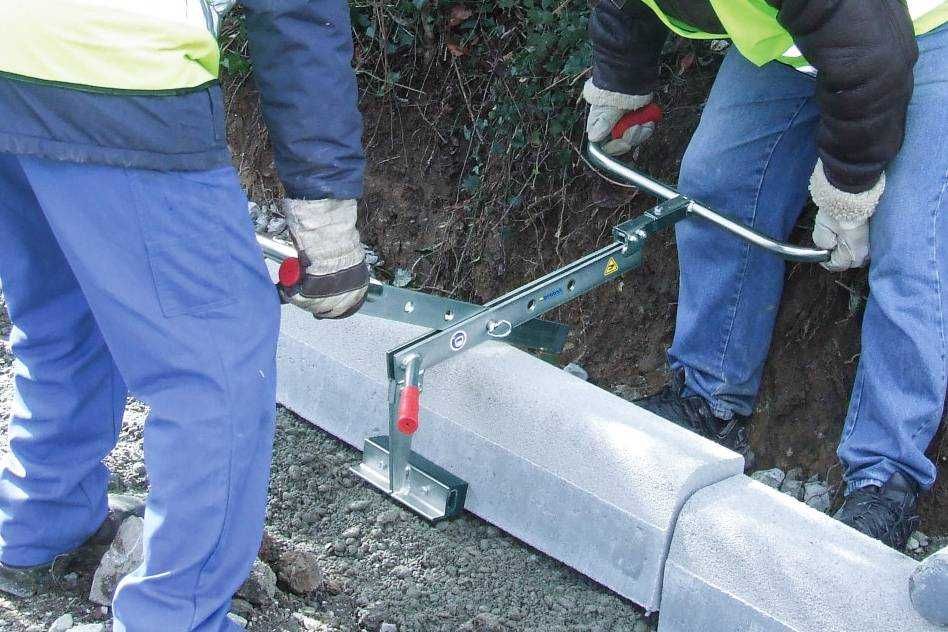 Chwytak uniwersalny Probst BVZ do bloczków krawężników prefabrykatów