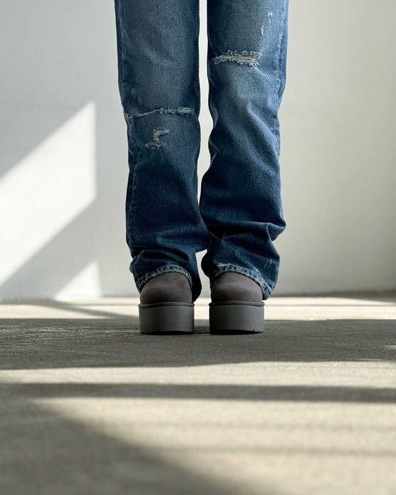 Угги/Угг/Уггі/Уги/Угі/UGG Australia Ultra Mini Platform Grey/Овчина