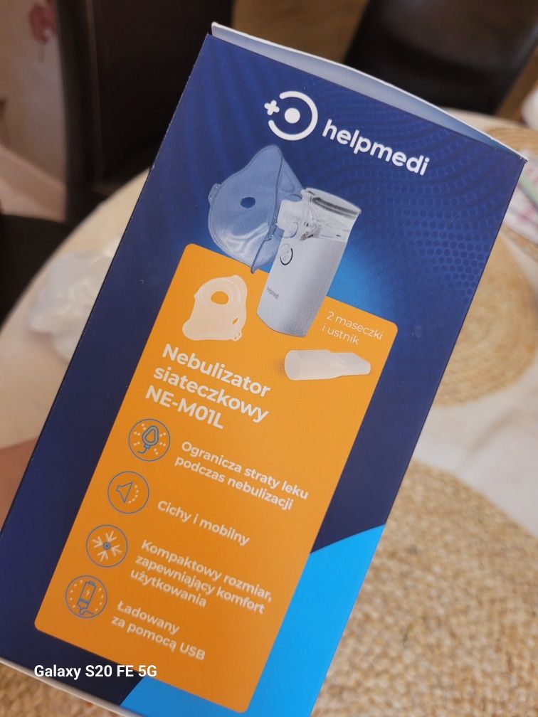 Nowa maseczka i ustnik do nebulizatora siateczkowego Nebucare Helpimed