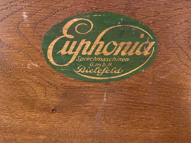 Patefon gramofon mechaniczny szafkowy Euphonica