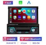 Radio samochodowe wysuwany ekran CarPlay android 1 din Nowe Bluetooth