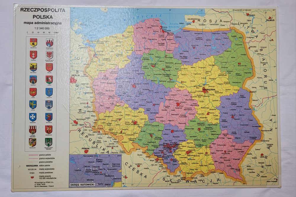 Podkładka na biurko z mapą Polski