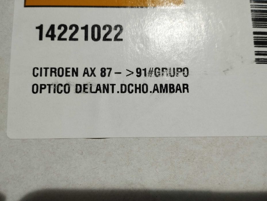 Farol pisca direito novo citroen ax