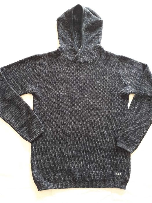 Sweat azul marinho, malha algodão, 14/15 anos, nova!