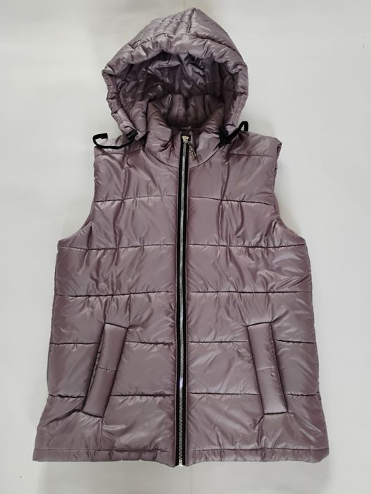 Bezrękawnik ocieplacz pikowany z kapturem