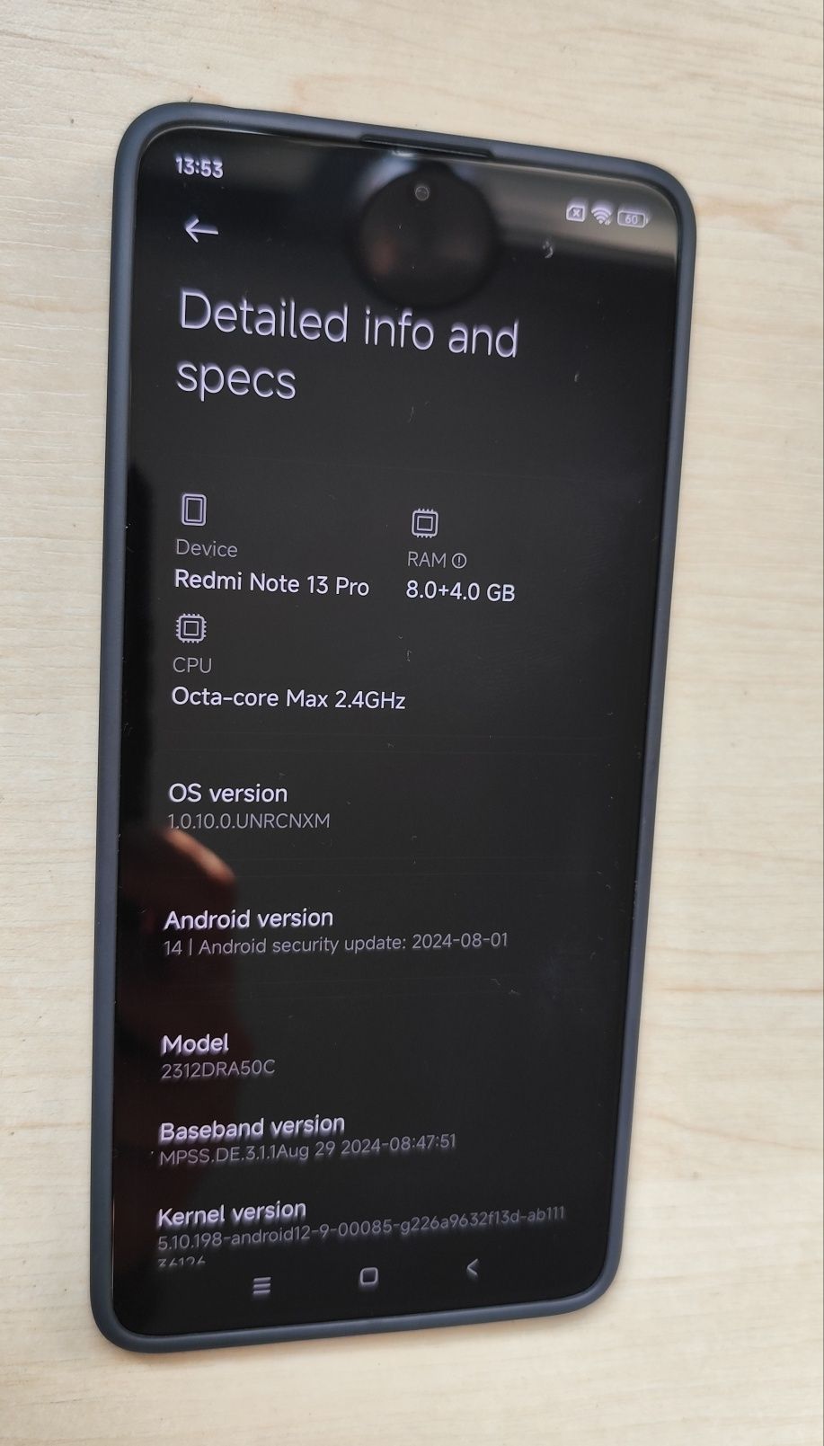 Smartfon Xiaomi Redmi Note 13 Pro 5 g 8/128GB  Czarny