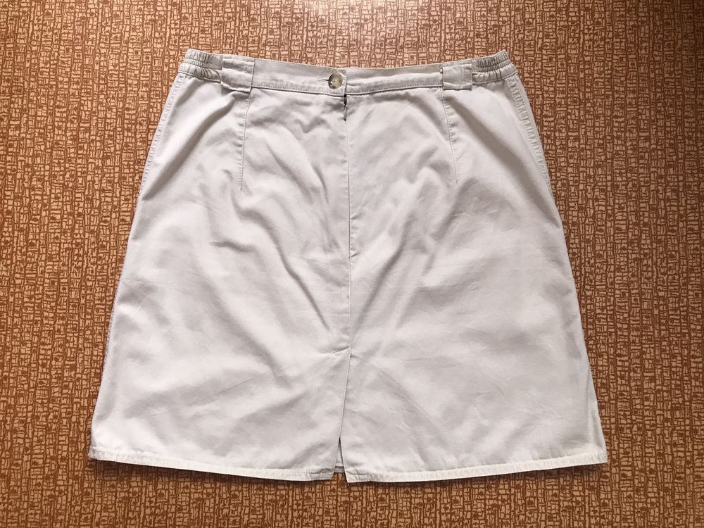 Спідниця юбка бежевая летняя хлопковая ((лёгкий джинс)), размер 44-46