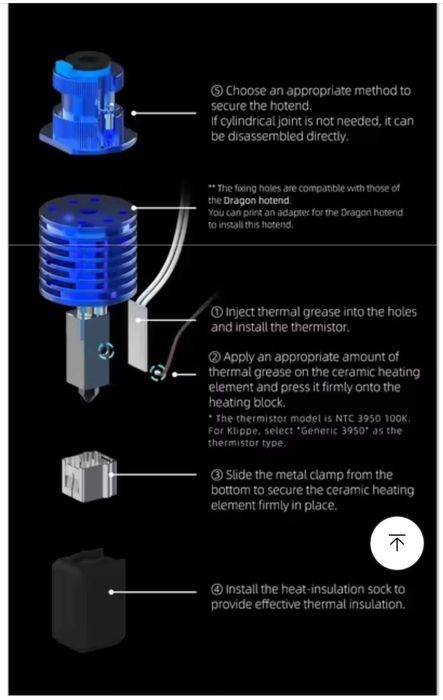 Hotend Ender/Voron Highflow V6
