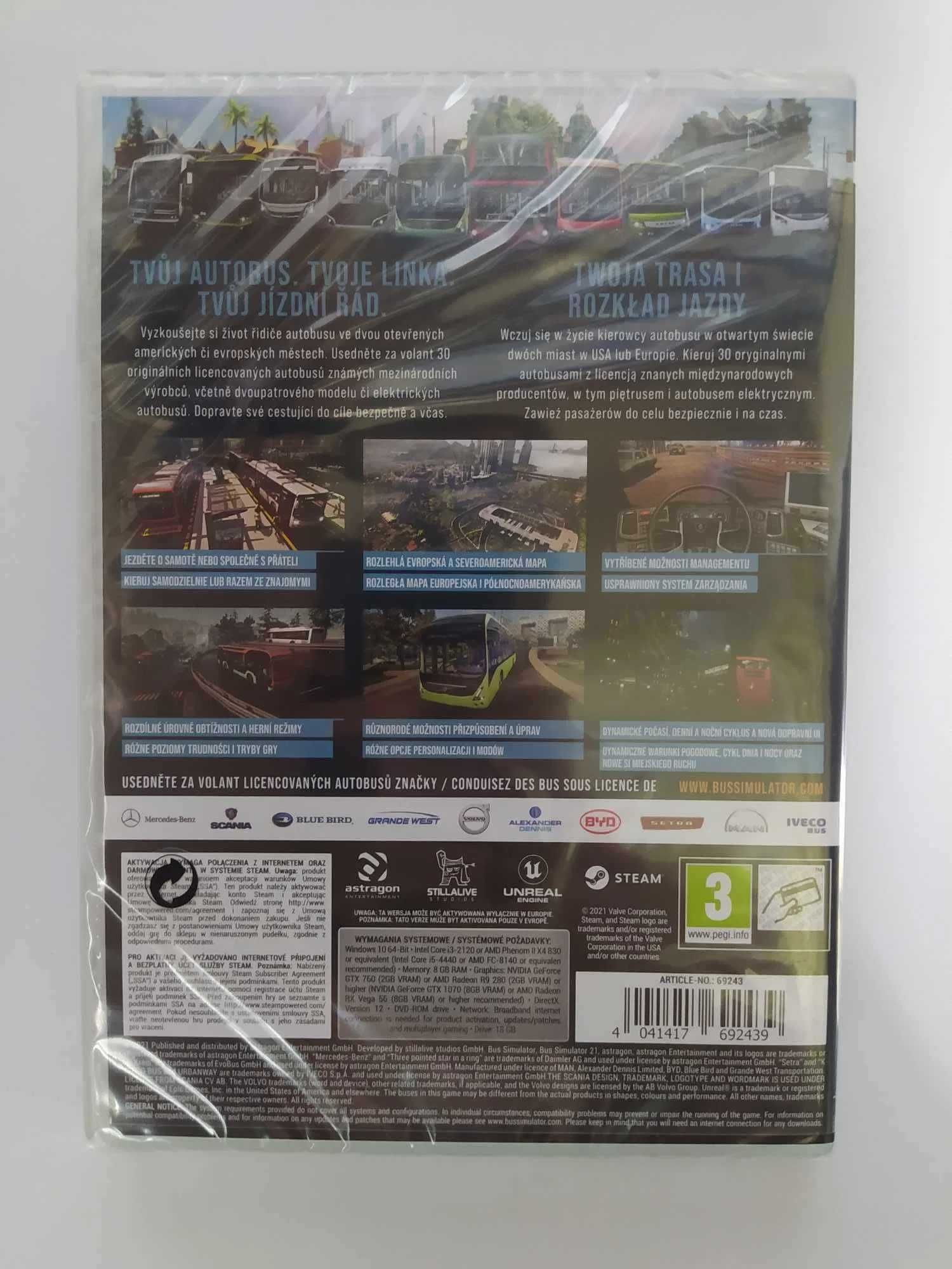 NOWA Bus Simulator 21 PC Polskie napisy w grze wersja na komputer PC