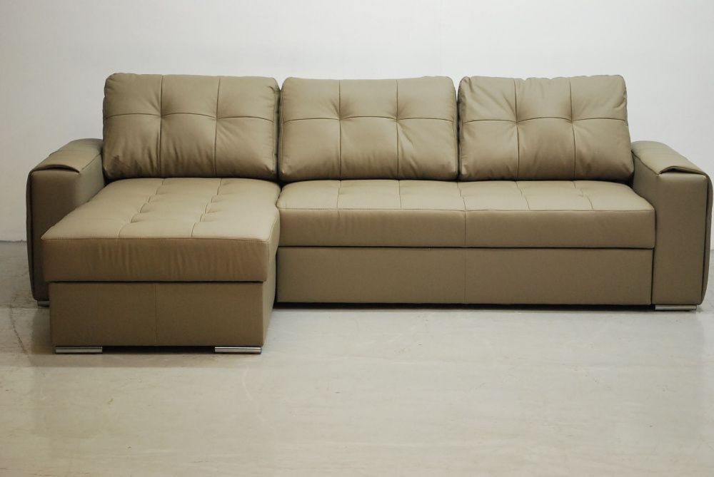 nuc SKÓRA NATURALNA NAROŻNIK funkcja spania pojemnik 4119 rogówka sofa