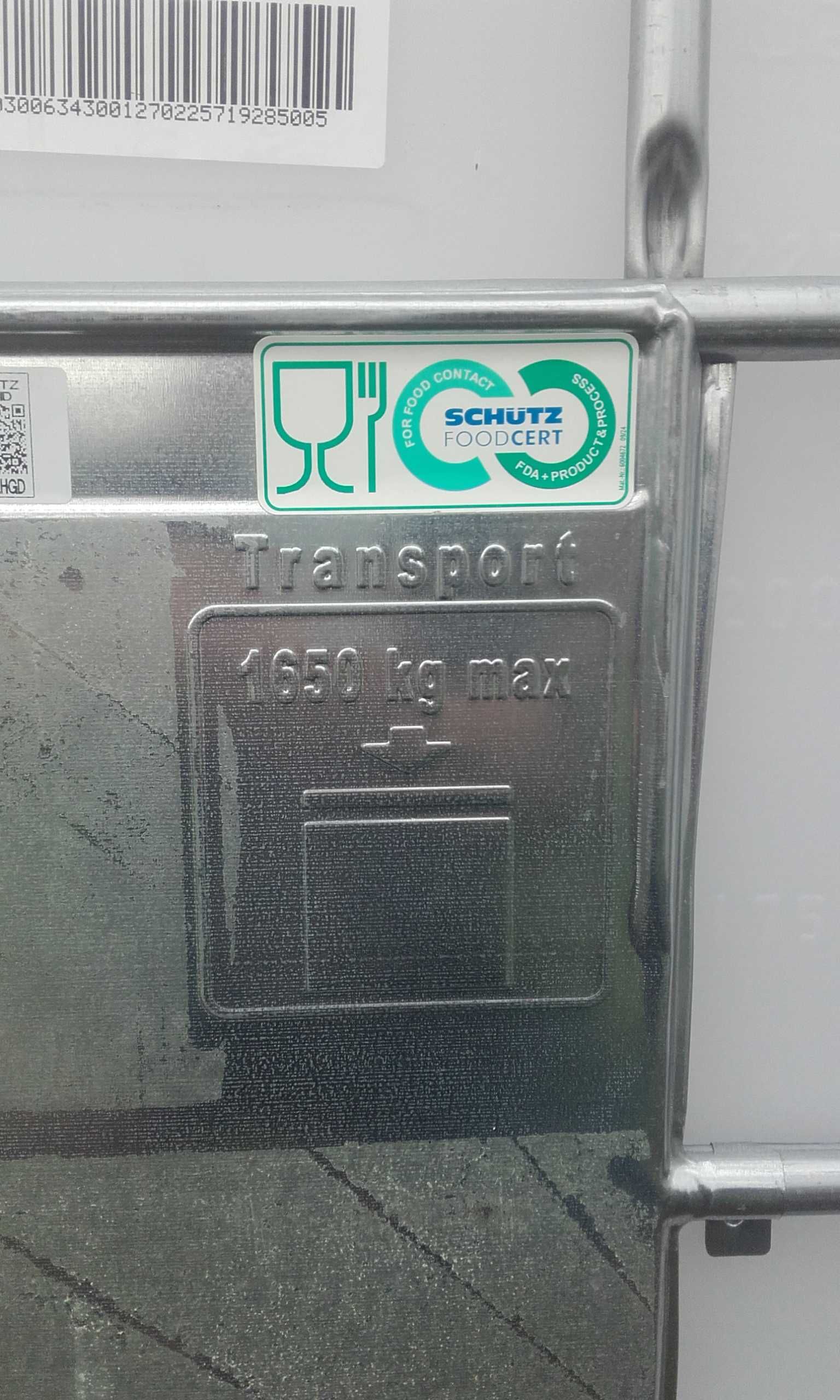 Kontener paletopojemnik mauzer 1000l spozywczy z atestem na wode pitna