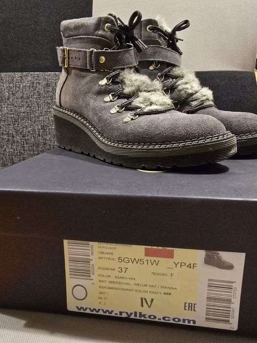 Buty zimowe Ryłko 37 szare
