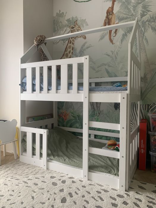 Łóżko piętrowe domek 80x140