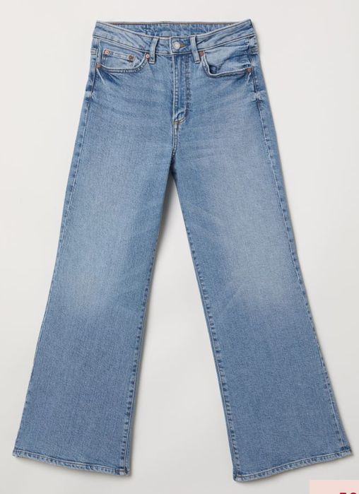 Spodnie jeansowe ,,dzwony-szwedy" H&M rozmiar 31 Wide High Ankle Jeans