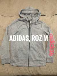 Bluza damska Adidas szara M, rozpinana, jak nowa