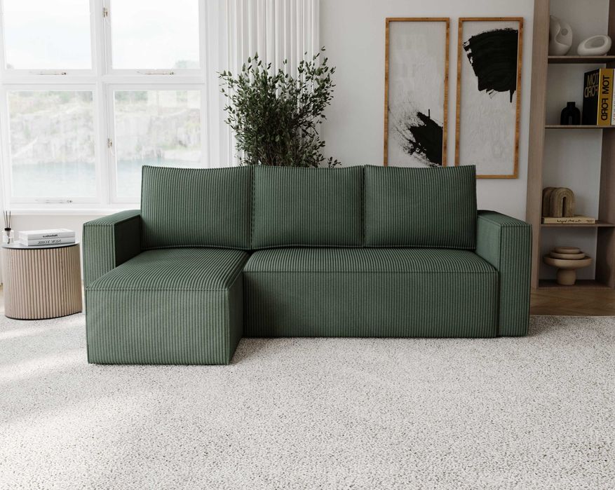 Narożnik kanapa NOYO 230 cm funkcja spania rogówka pojemnik bonell