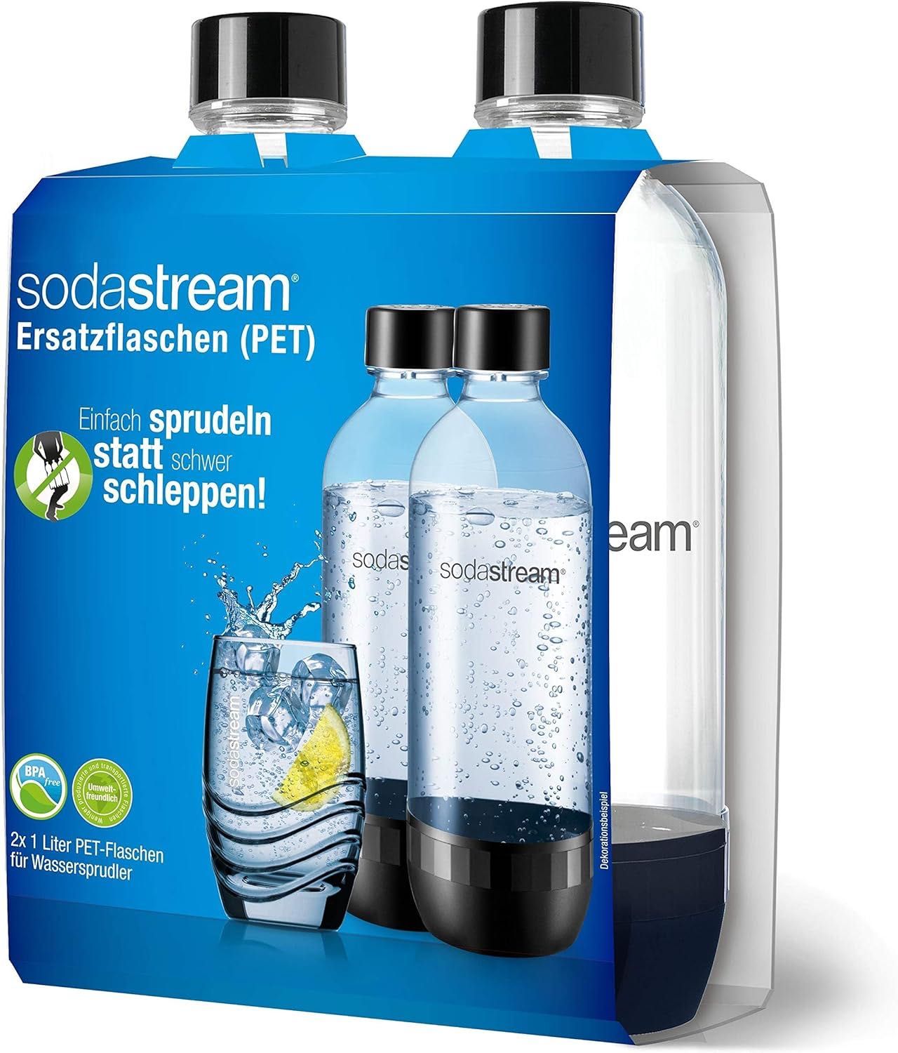 Butelki SodaStream 1 l czarne 2 szt. P19A41