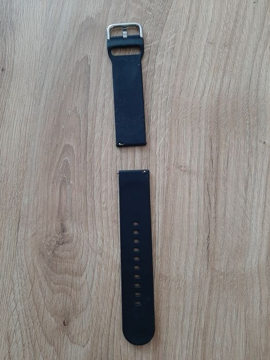 Pasek silikonowy do zegarka czarny 22mm