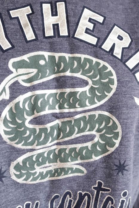 Тепла кофта на дівчинку худі оверсайз S коротке Гаррі Поттер Слизерин