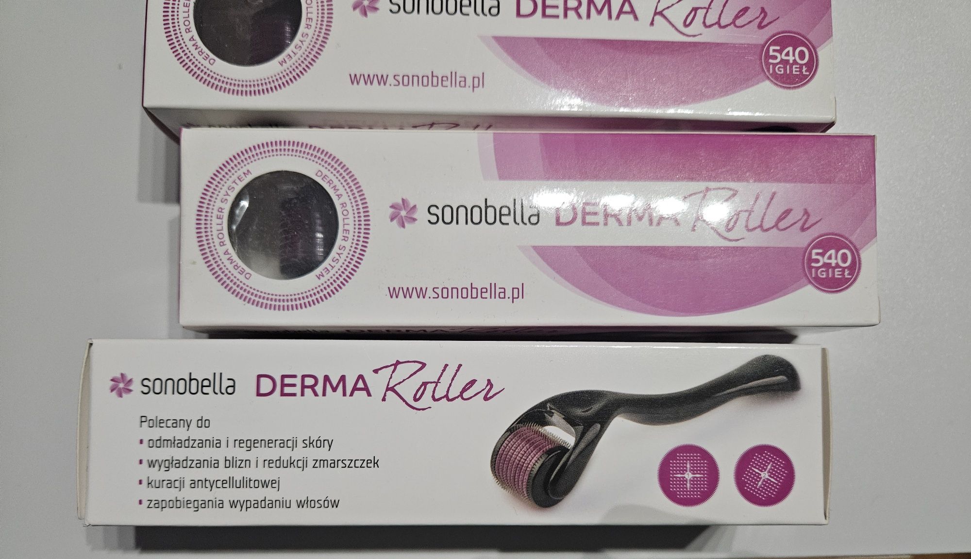 Derma roller, 540 igieł, 020 mm, 8 sztuk