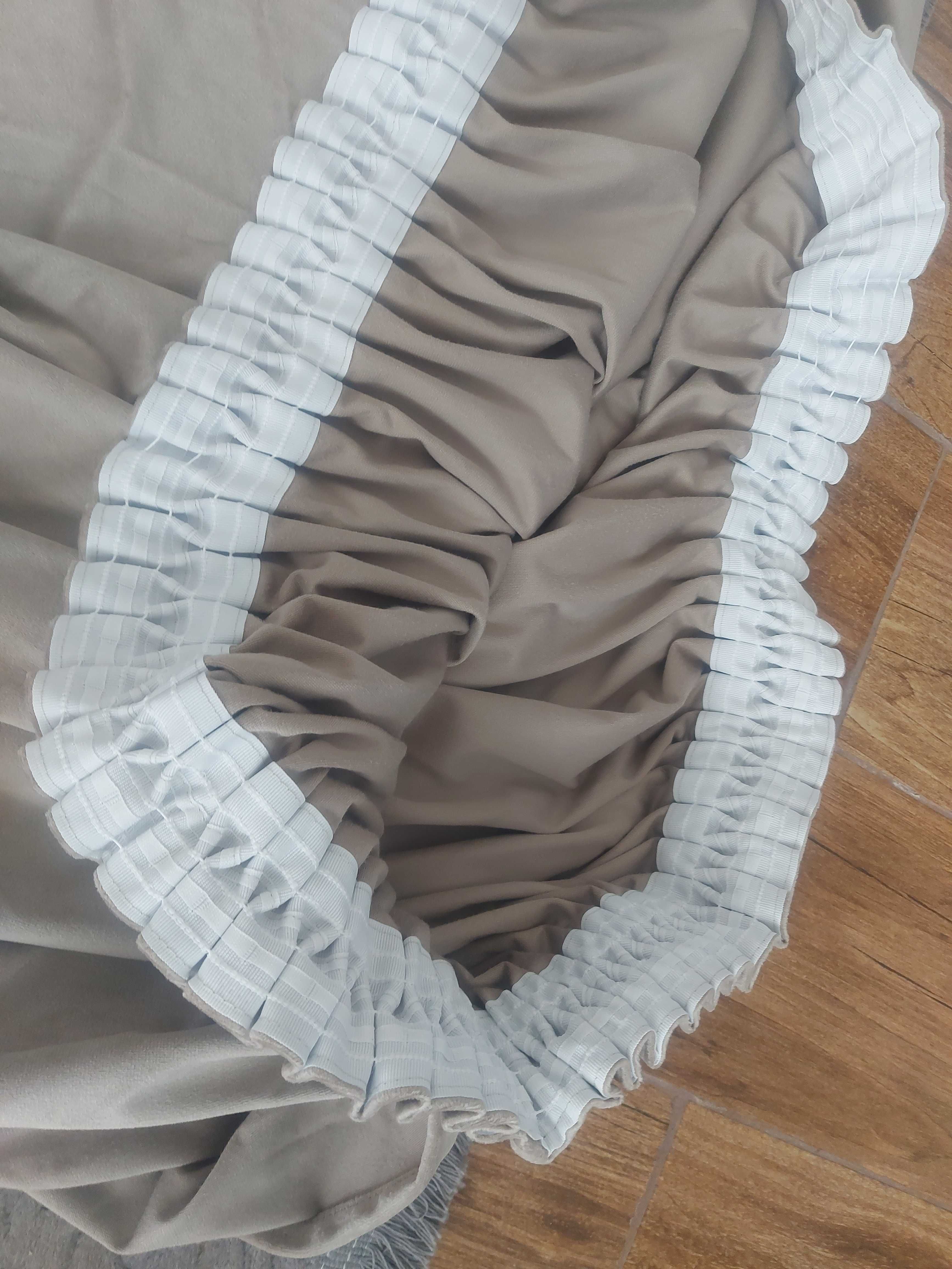 Gruba Welurowa 4x zasłona WELWETOWA Na Taśmie Żabki 250x148x4