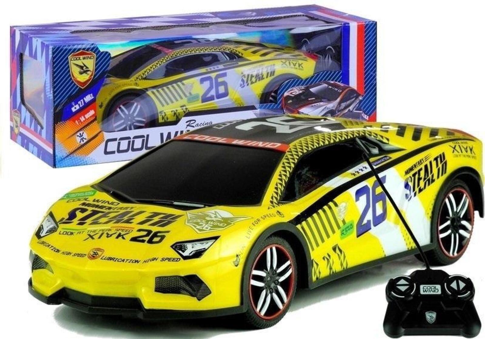 Auto zdalnie sterowane żółte pudełko,154x392 mm
