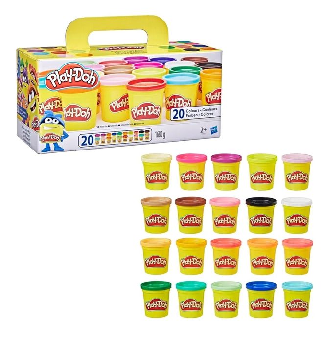 Набір пластиліну Play-Doh з 20-ти баночок по 84 г