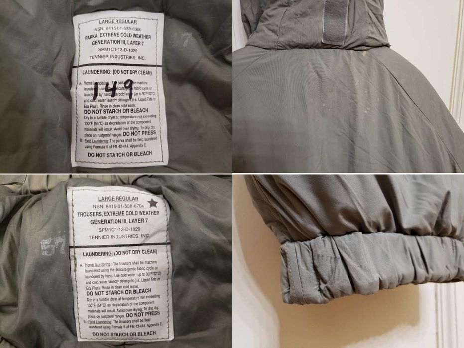 Парка Куртка Штаны ECWCS Gen3 Level 7 Седьмой Слой Primaloft Зимний US