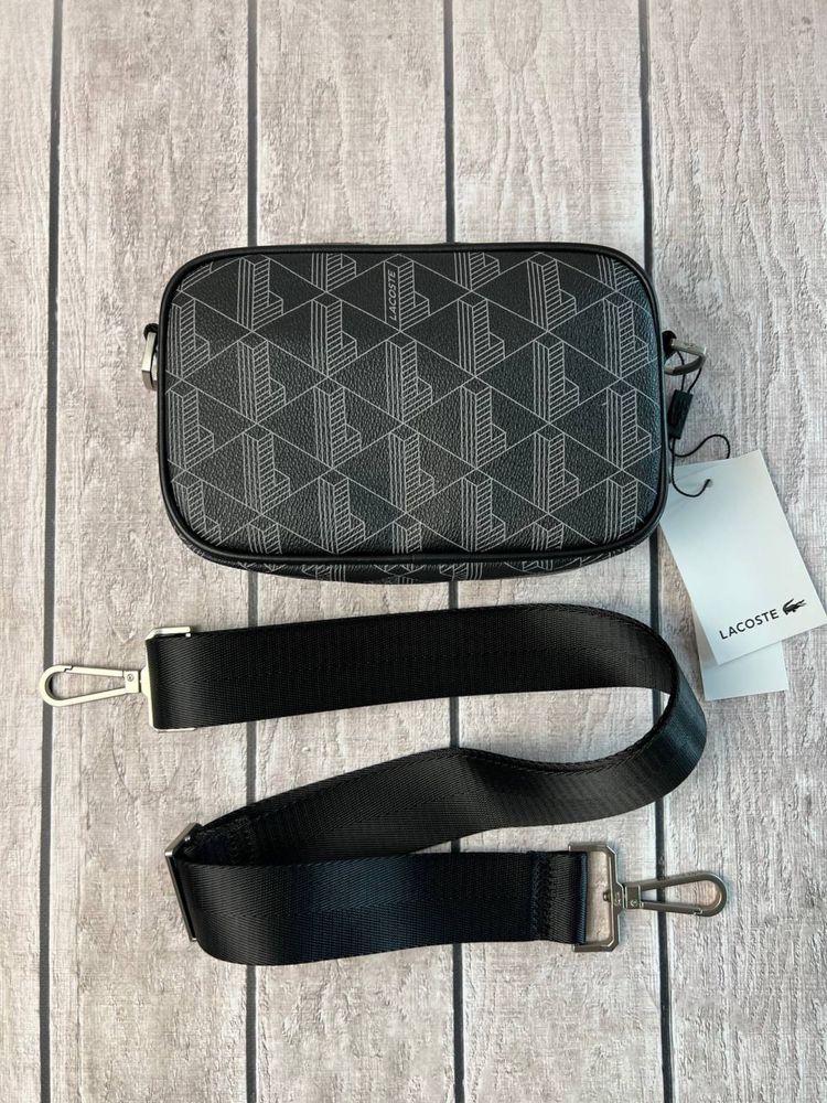 Torba na ramię Lacoste męska czarna – nowa z metką, elegancka