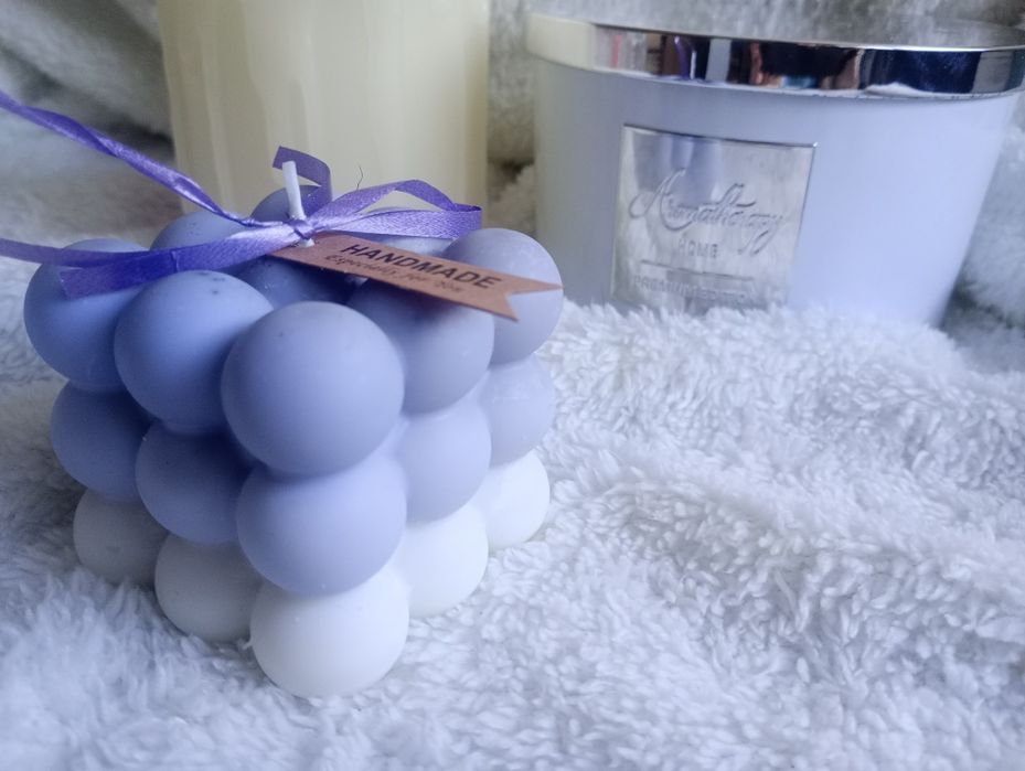 Kostka bąbelkowa z wosku sojowego popcorn karmelowy