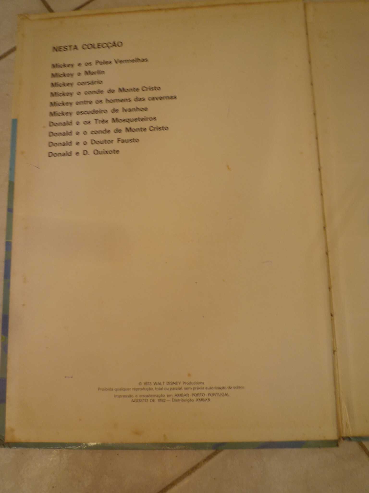 Mickey Corsário coleção Através dos Séculos de 1982 Edições Edinter