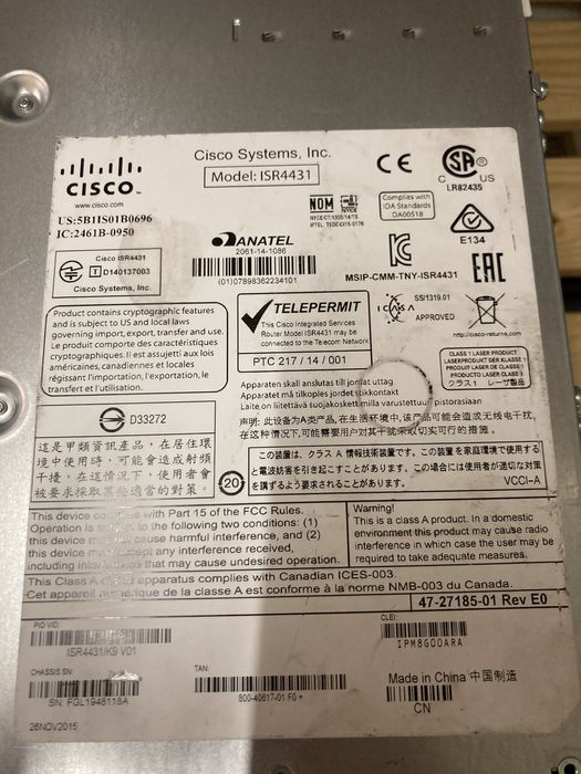 Router Cisco 4431