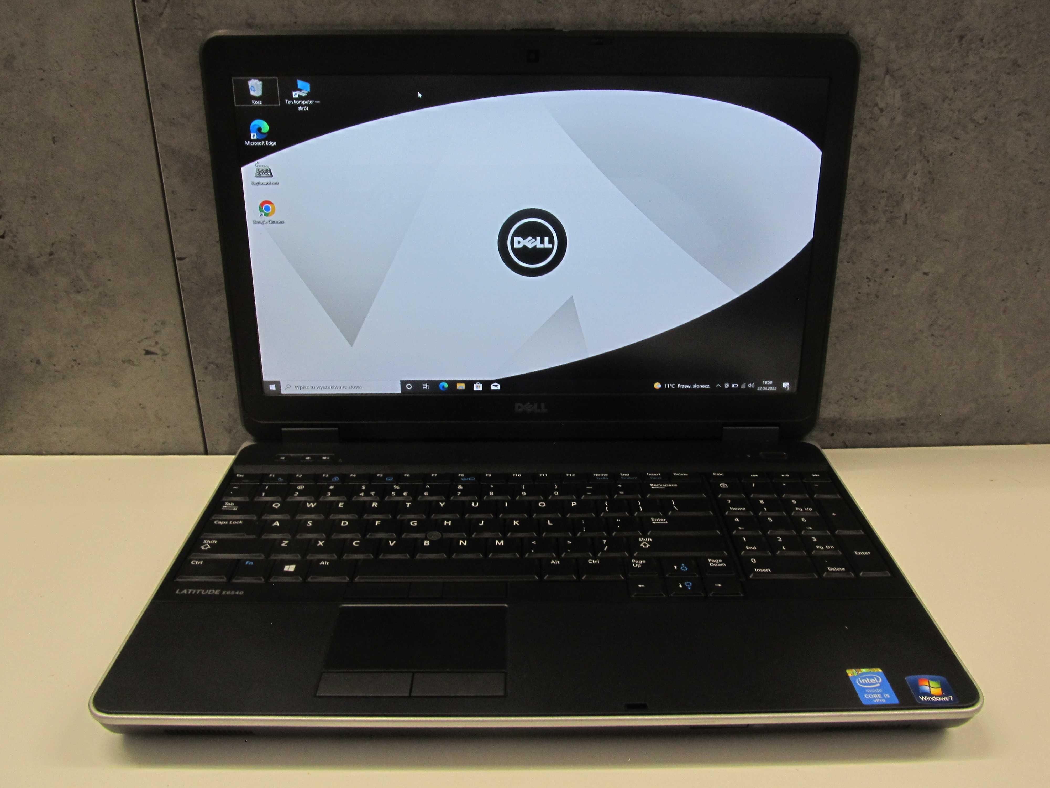 Biznesowy Dell Latitude E6540 i5 4x3.40GHz 16GB Dysk 256SSD Laptop FHD