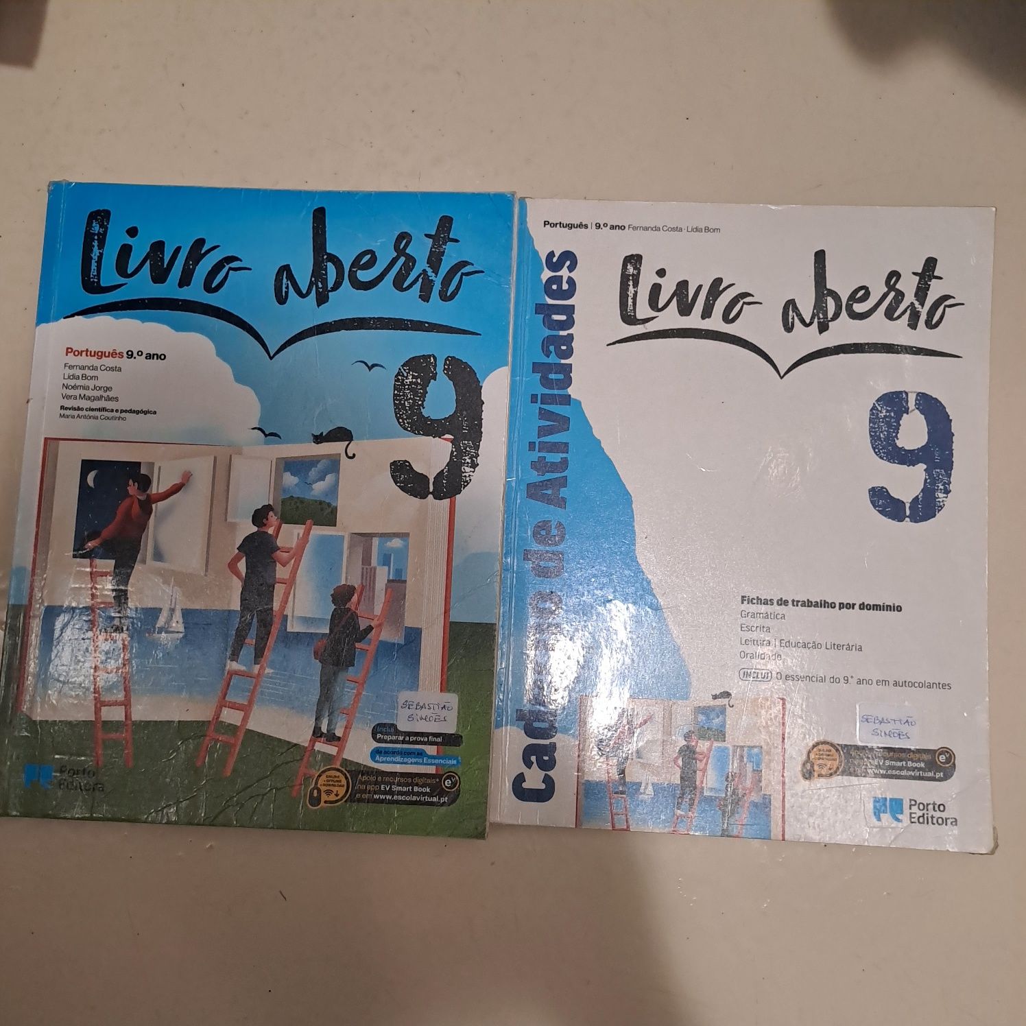 Manual e fichas de português 9 ano-LIVRO ABERTO