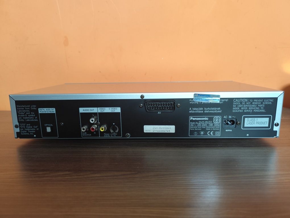 Panasonic CD  DVD-RV31 Uszkodzone