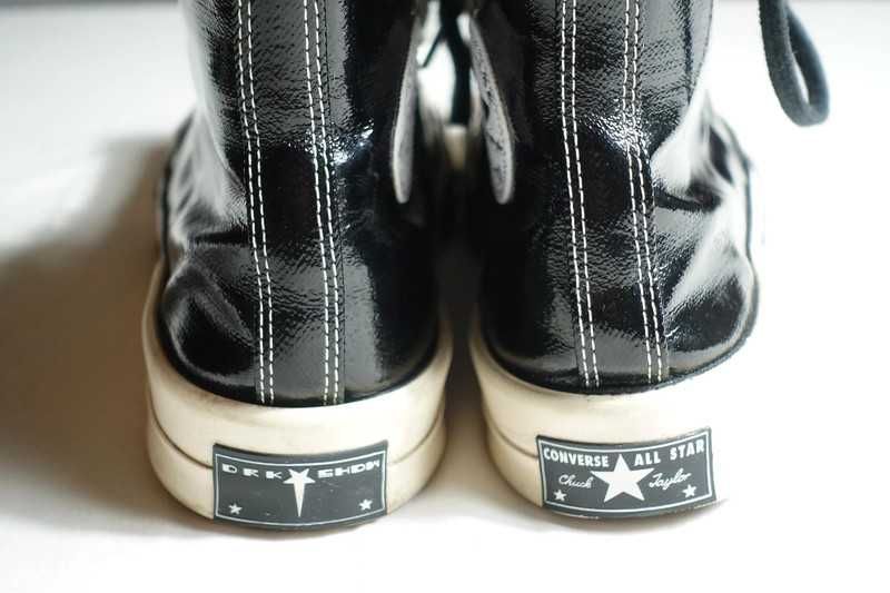 Rick Owens x Converse Turbodrk Drkshdw Sneakers High Top Czarne 42