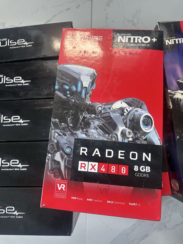 Коробки для відеокарт nvidia та radeon. Багато!
