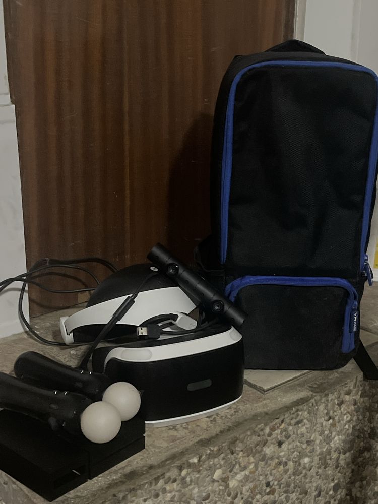 Kit PlayStation VR (câmera+comandos move+mochila própria)