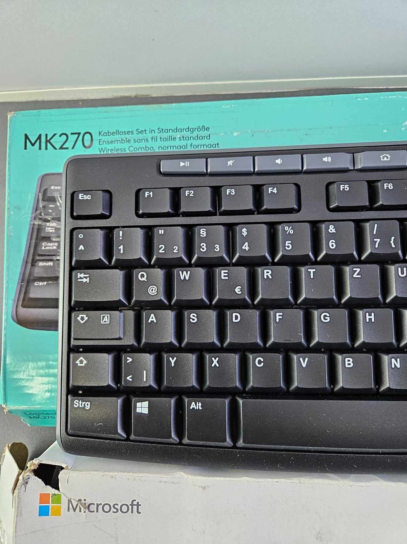 Zestaw 2 klawiatur bezprzewodowych Logitech i Microsoft