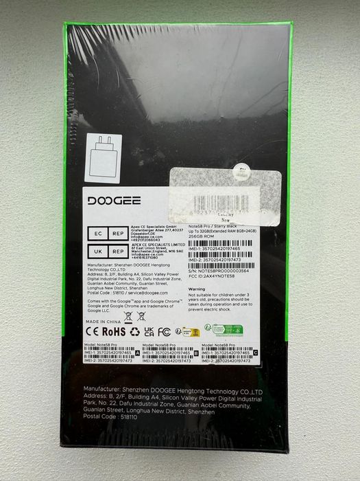 doogee note 58 pro 8gb 256gb starry black
