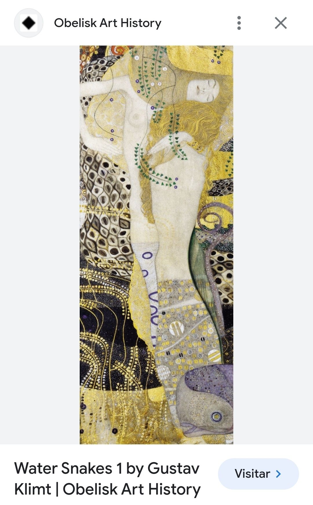 Gravura Gustav Klimt com moldura