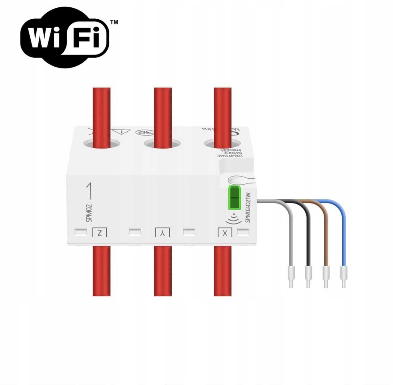 Licznik energii prądu 3-fazowy dwukierunkowy przekładnik 63A WiFi TUYA