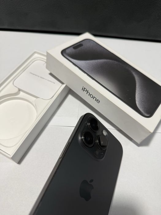 IPhone 15 Pro 256GB Black Titanium | stan idealny | pudełko