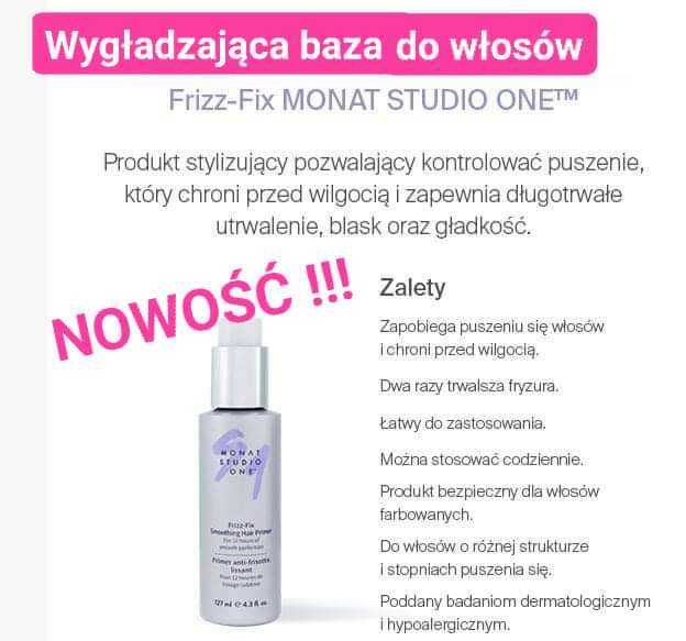 MONAT STUDIO ONE Wygładzająca Baza Przeciw Puszeniu Się Włosów