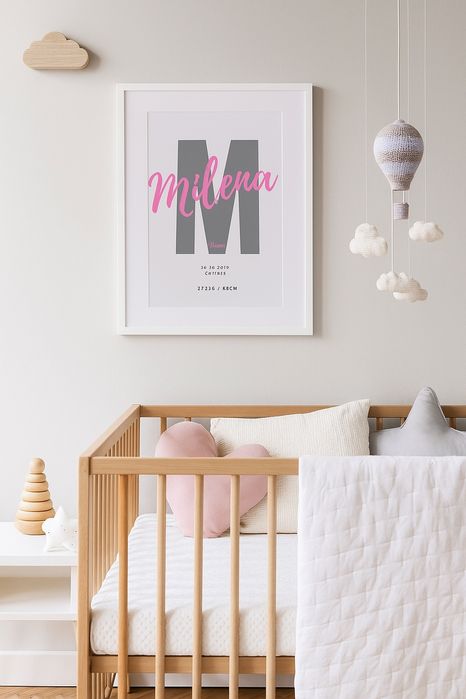 Plakat metryczka A4  personalizacja