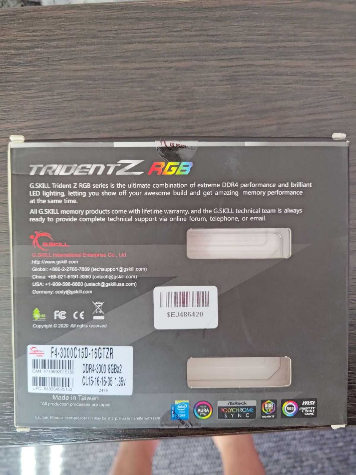 G.Skill Trident Z RGB DDR4 2x8Gb